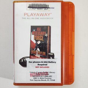 All Necessary Force by Brad Taylor Playaway Audiobook, Former Library Copy